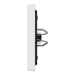 Enjoliveur pour commande simple avec porte-étiquette D-Life MTN3360-6037 blanc nordic mat 