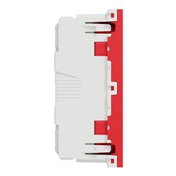 Prise double lumineuse 2P+T FR 45° détrompage Unica NU306103S Rouge mécanisme seul