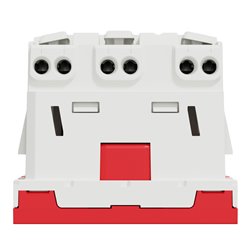 Prise double lumineuse 2P+T FR 45° détrompage Unica NU306103S Rouge mécanisme seul