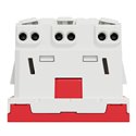 Prise double lumineuse 2P+T FR 45° détrompage Unica NU306103S Rouge mécanisme seul