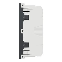 Prise double lum 2P+T FR 45° connexion rapide Unica NU306954S Anthracite mécanisme seul