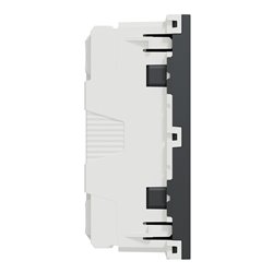 Prise double lum 2P+T FR 45° connexion rapide Unica NU306954S Anthracite mécanisme seul