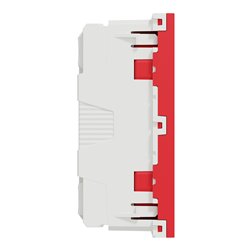 Prise double lum 2P+T FR 45° connexion rapide Unica NU306903S Rouge mécanisme seul