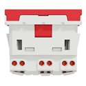 Prise double lum 2P+T FR 45° connexion rapide Unica NU306903S Rouge mécanisme seul