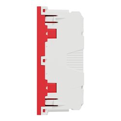 Prise double lum 2P+T FR 45° connexion rapide Unica NU306903S Rouge mécanisme seul