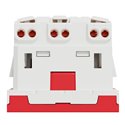 Prise double lum 2P+T FR 45° connexion rapide Unica NU306903S Rouge mécanisme seul