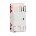 Prise double lum 2P+T FR 45° connexion rapide Unica NU306903S Rouge mécanisme seul