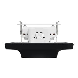 Prise double 2P+T pour boîte 1P FR vis Unica NU406954 anthracite mécanisme et plaque