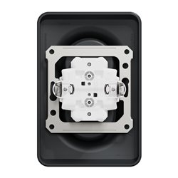 Prise double 2P+T pour boîte 1P FR vis Unica NU406954 anthracite mécanisme et plaque