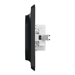 Prise double 2P+T pour boîte 1P FR vis Unica NU406954 anthracite mécanisme et plaque