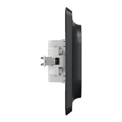 Prise double 2P+T pour boîte 1P FR vis Unica NU406954 anthracite mécanisme et plaque