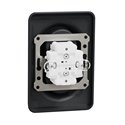 Prise double 2P+T pour boîte 1P FR vis Unica NU406954 anthracite mécanisme et plaque