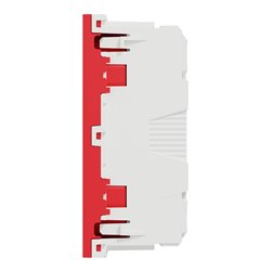 Prise double 2P+T FR 45° goulotte rapide détrompage Unica NU306103T Rouge mécanisme seul