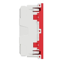 Prise double 2P+T FR 45° goulotte rapide détrompage Unica NU306103T Rouge mécanisme seul