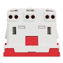 Prise double 2P+T FR 45° goulotte rapide détrompage Unica NU306103T Rouge mécanisme seul