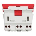 Prise double 2P+T FR 45° goulotte rapide détrompage Unica NU306103T Rouge mécanisme seul