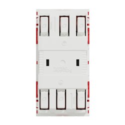 Prise double 2P+T FR 45° goulotte rapide détrompage Unica NU306103T Rouge mécanisme seul