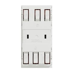 Prise double 2P+T FR 45° goul connexion rapide Unica NU306918T Blanc mécanisme seul