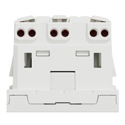 Prise double 2P+T FR 45° goul connexion rapide Unica NU306918T Blanc mécanisme seul