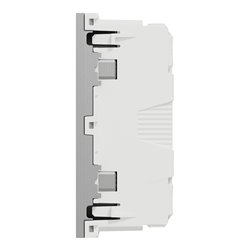 Prise double 2P+T FR 45° connexion rapide Unica NU306930 Aluminium mécanisme seul