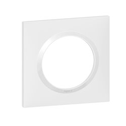 Plaque carrée dooxie 1 poste finition blanc 600801