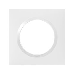 Plaque carrée dooxie 1 poste finition blanc 600801