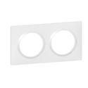 Plaque carrée dooxie 2 postes finition Blanc 600802