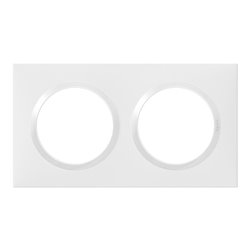 Plaque carrée dooxie 2 postes finition Blanc 600802