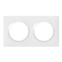 Plaque carrée dooxie 2 postes finition Blanc 600802