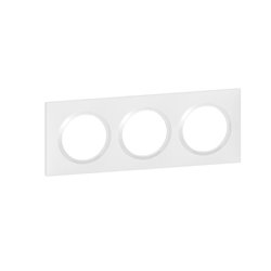 Plaque carrée dooxie 3 postes finition Blanc 600803