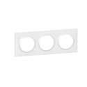 Plaque carrée dooxie 3 postes finition Blanc 600803