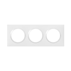 Plaque carrée dooxie 3 postes finition Blanc 600803