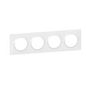 Plaque carrée dooxie 4 postes finition Blanc 600804