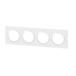 Plaque carrée dooxie 4 postes finition Blanc 600804