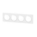 Plaque carrée dooxie 4 postes finition Blanc 600804