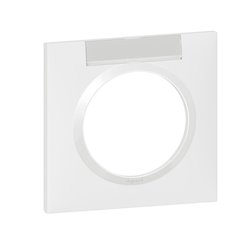 Plaque carrée dooxie 1 poste finition blanc avec porte-etiquette 600942