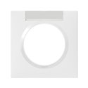 Plaque carrée dooxie 1 poste finition blanc avec porte-etiquette 600942