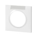 Plaque carrée dooxie 1 poste finition blanc avec porte-etiquette 600942