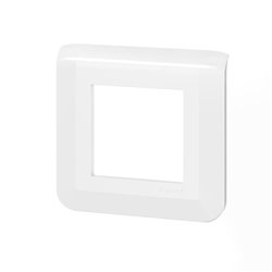 Plaque de finition Mosaic pour 2 modules blanc 078802L