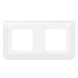 Plaque de finition horizontale Mosaic pour 2x2 modules blanc 078804L