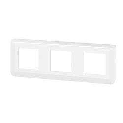 Plaque de finition horizontale Mosaic pour 3x2 modules blanc 078806L