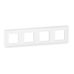 Plaque de finition horizontale Mosaic pour 4x2 modules blanc 078808L