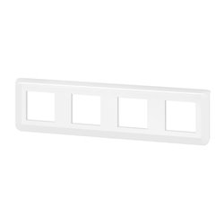 Plaque de finition horizontale Mosaic pour 4x2 modules blanc 078808L