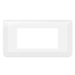 Plaque de finition horizontale Mosaic pour 4 modules blanc 078814L