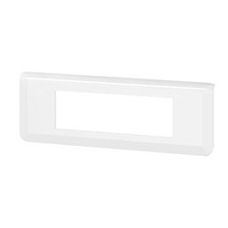 Plaque de finition horizontale Mosaic pour 6 modules blanc 078816L