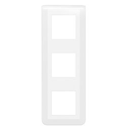 Plaque de finition verticale Mosaic pour 3x2 modules blanc 078823L