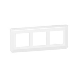 Plaque de finition horizontale speciale renovation Mosaic pour 3x2 modules blanc 078866L