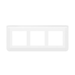 Plaque de finition horizontale speciale renovation Mosaic pour 3x2 modules blanc 078866L