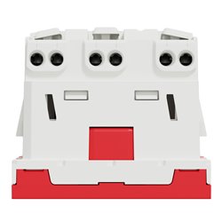 Prise double 2P+T FR 45° connexion rapide détrompage Unica NU306103 Rouge mécanisme seul