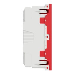 Prise double 2P+T FR 45° connexion rapide détrompage Unica NU306103 Rouge mécanisme seul